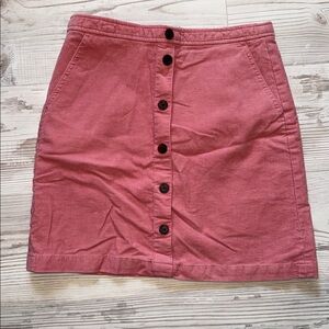 J. Crew Pink Corduroy Skirt, Size 4